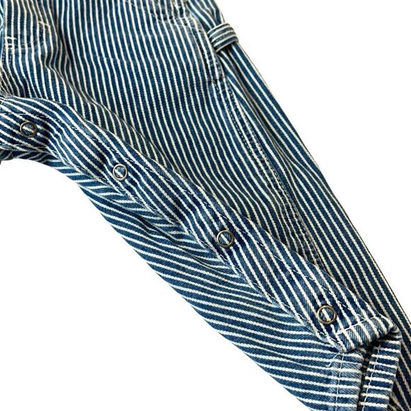 VTG Osh Kosh Baby Striped Conductor Carpenter Overalls, 24 months - Picture 6 of 6